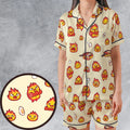 Calcifer Howl’s Moving Castle Satin Short-Sleeve Pajamas Set