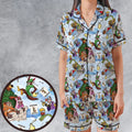 Robin Hood Characters Pattern Satin Short-Sleeve Pajamas Set