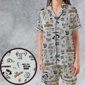 Don't Toy with Me Barn The Flintstones Satin Short-Sleeve Pajamas Set