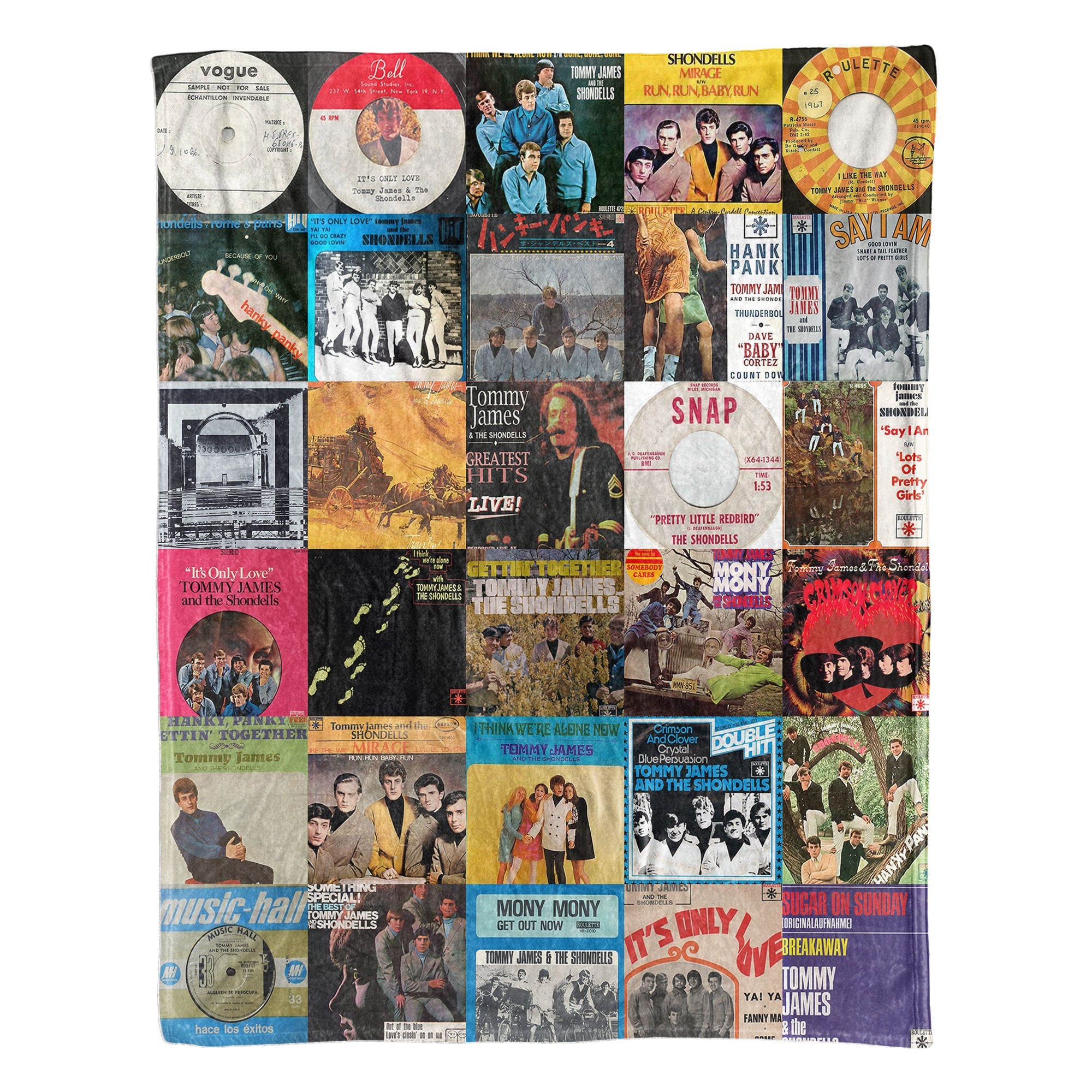 Tommy James & The Shondells Sherpa Blanket Vintage Hits & Classic Singles Tribute