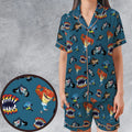 Ripster Slash Street Sharks Satin Short-Sleeve Pajamas Set