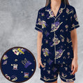 Courage the Cowardly Dog Scenic Satin Short-Sleeve Pajamas Set