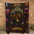 Jimi Hendrix Sherpa Blanket Purple Haze Stained Glass Blanket