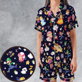 Mushroom Kingdom Super Mario Satin Short-Sleeve Pajamas Set