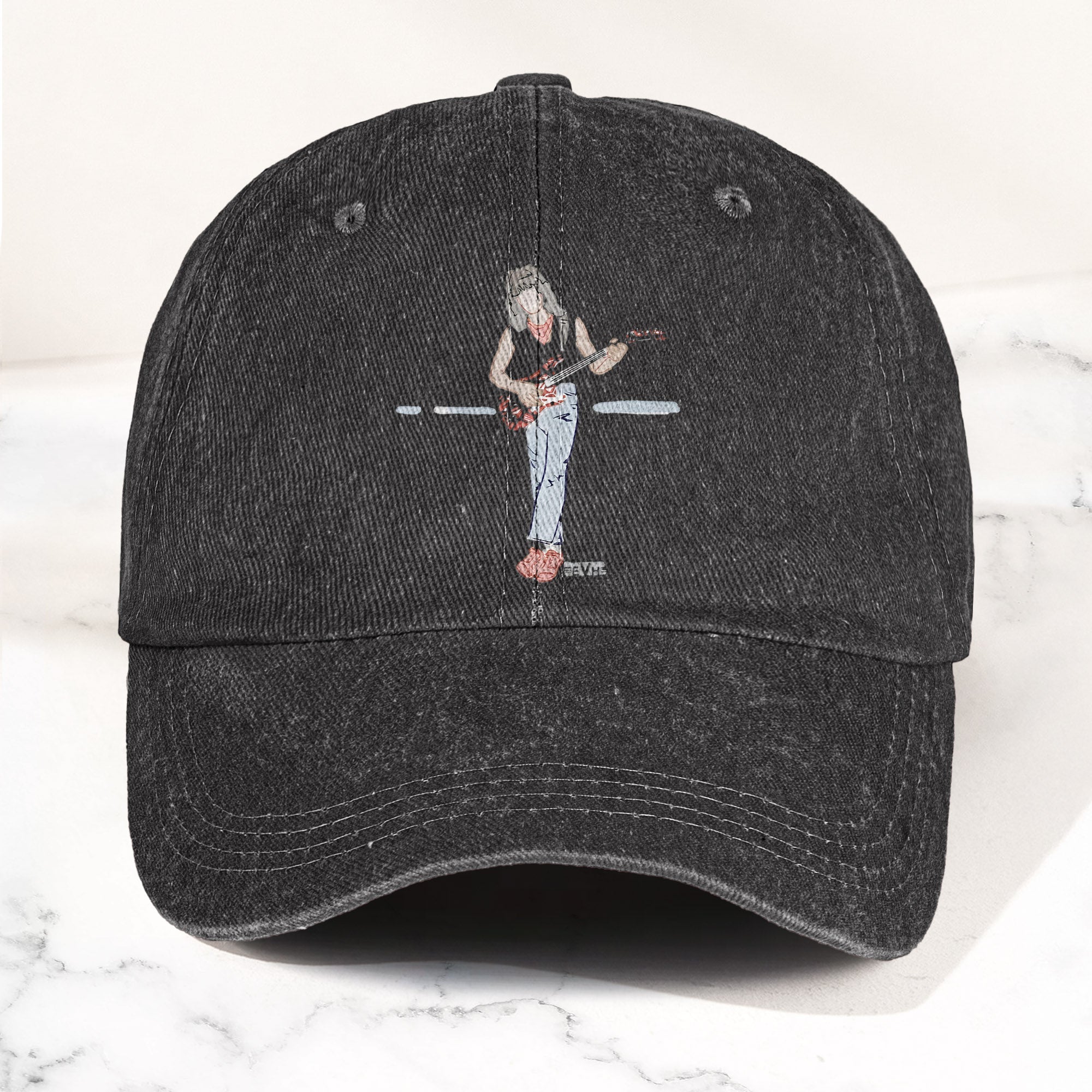 Eddie Van Halen Denim Cap Van Halen Tribute Merch Dad Hat (With Box)