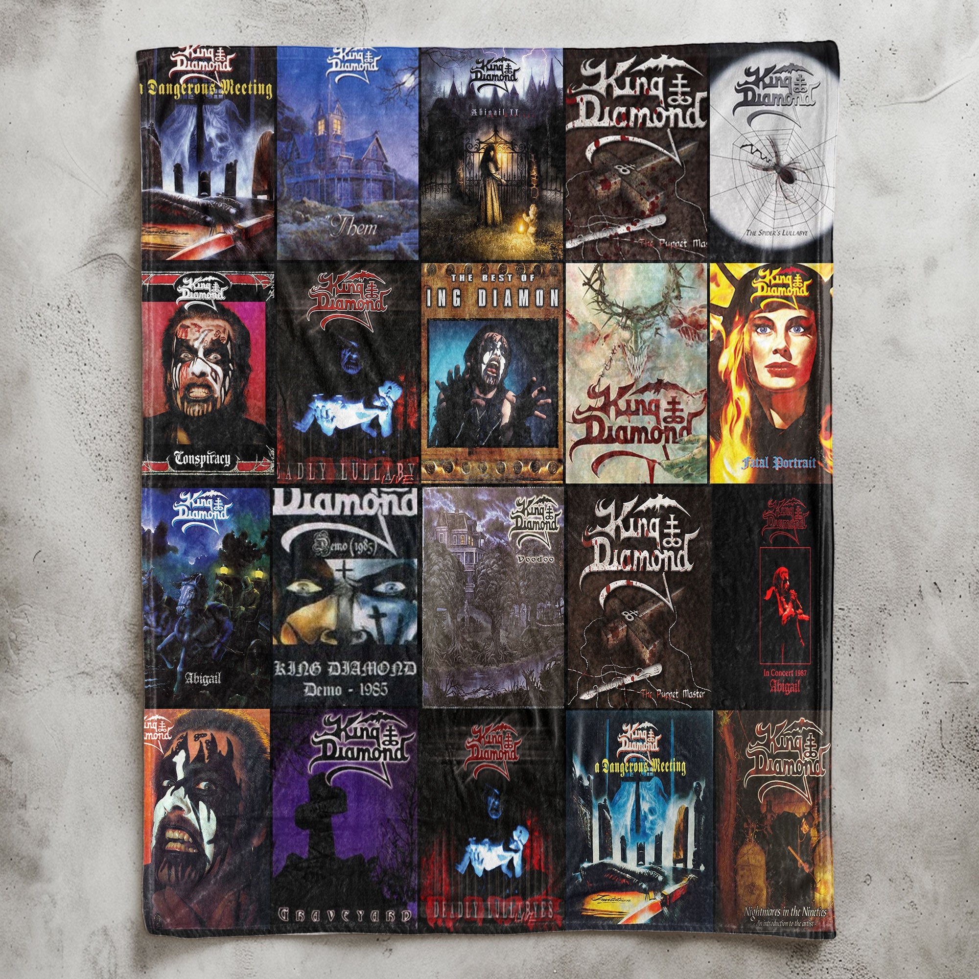 King Diamond Sherpa Blanket A Haunting Tribute to Metal’s Darkest Legend