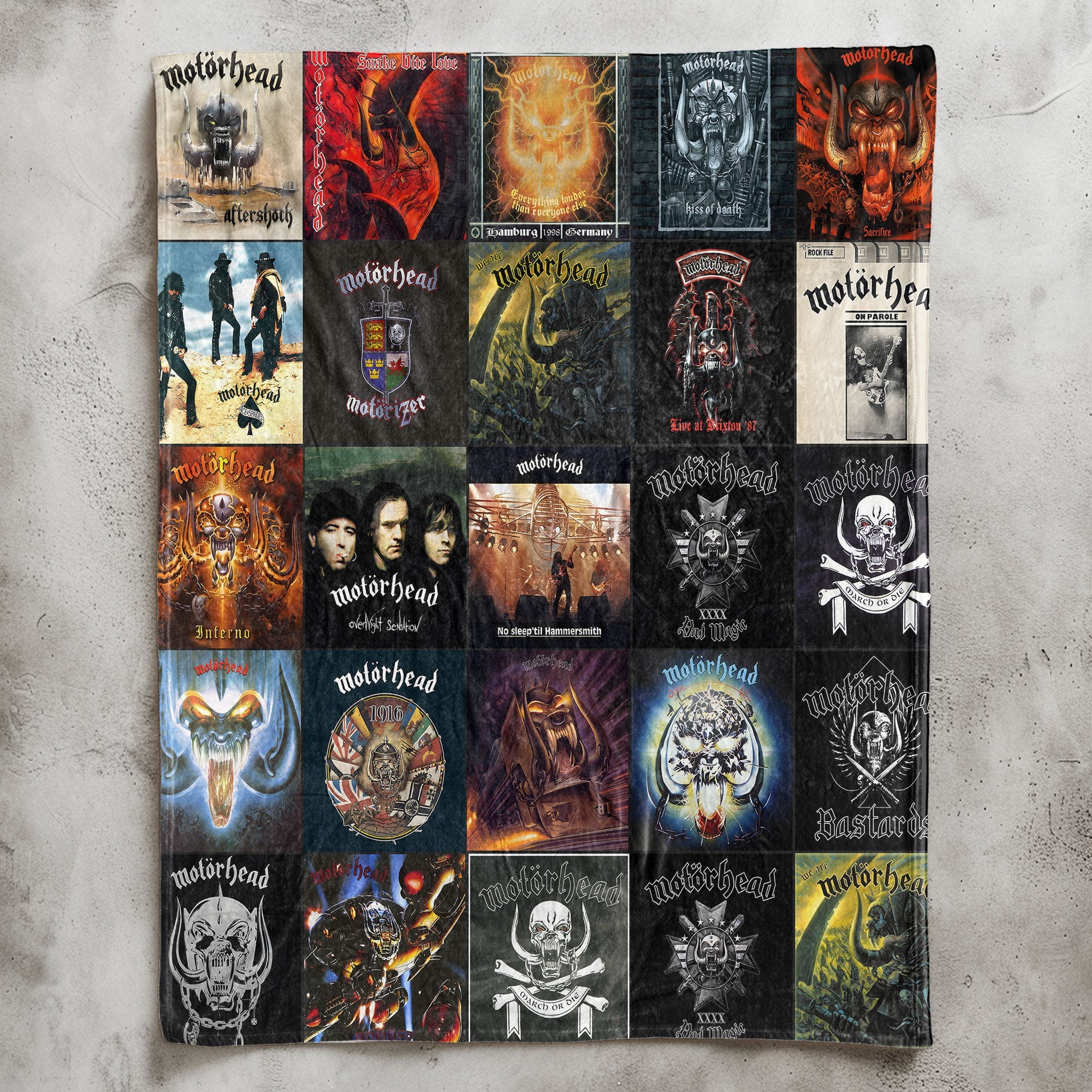 Motörhead Sherpa Blanket Heavy Metal Warmth Wrapped in Iconic Album Art