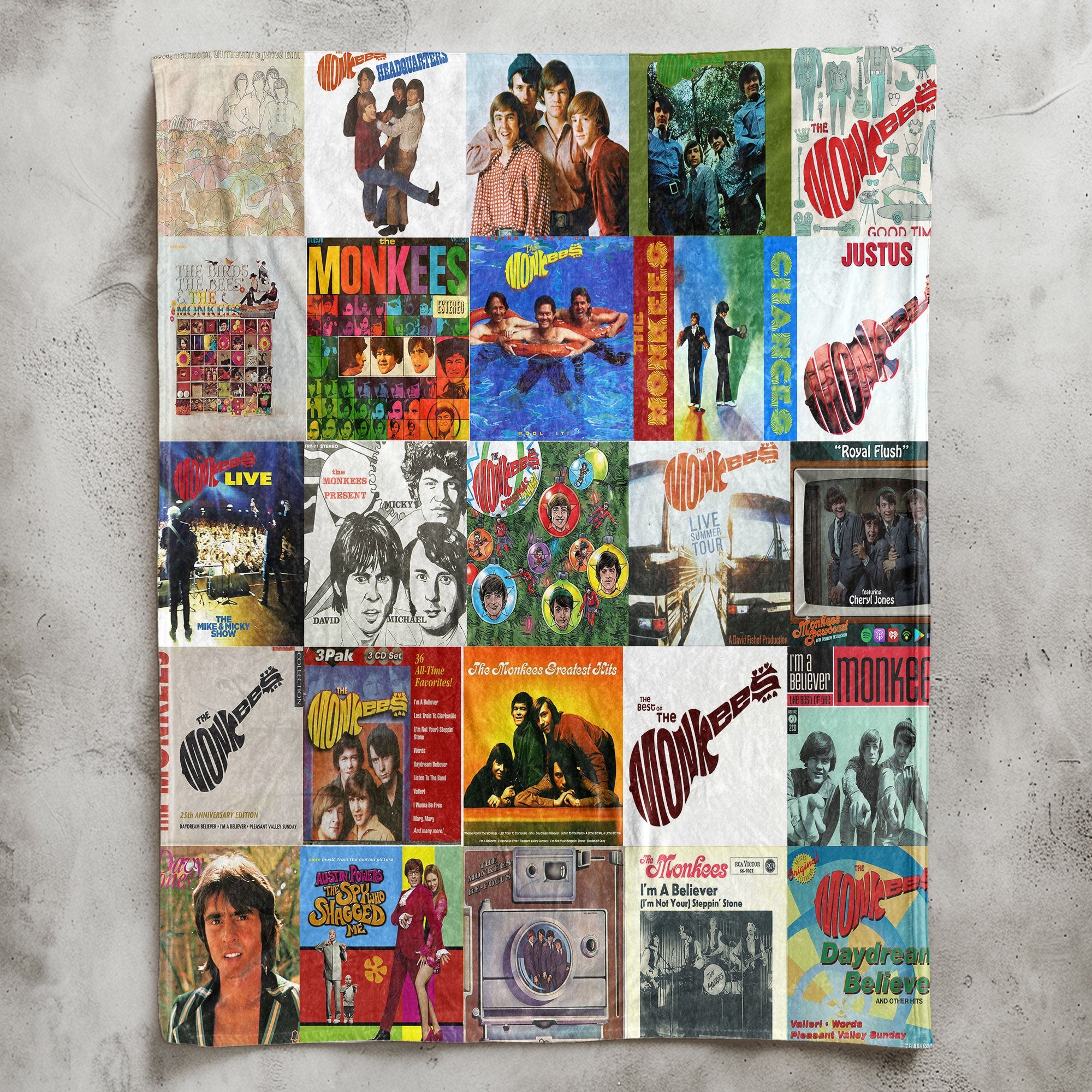 The Monkees Sherpa Blanket Retro Pop Warmth Wrapped in Iconic Album Art