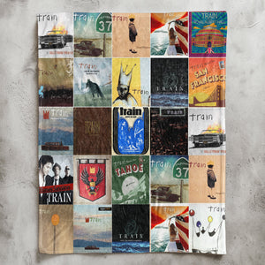 Train Sherpa Blanket A Cozy Album Art Collection for True Fans
