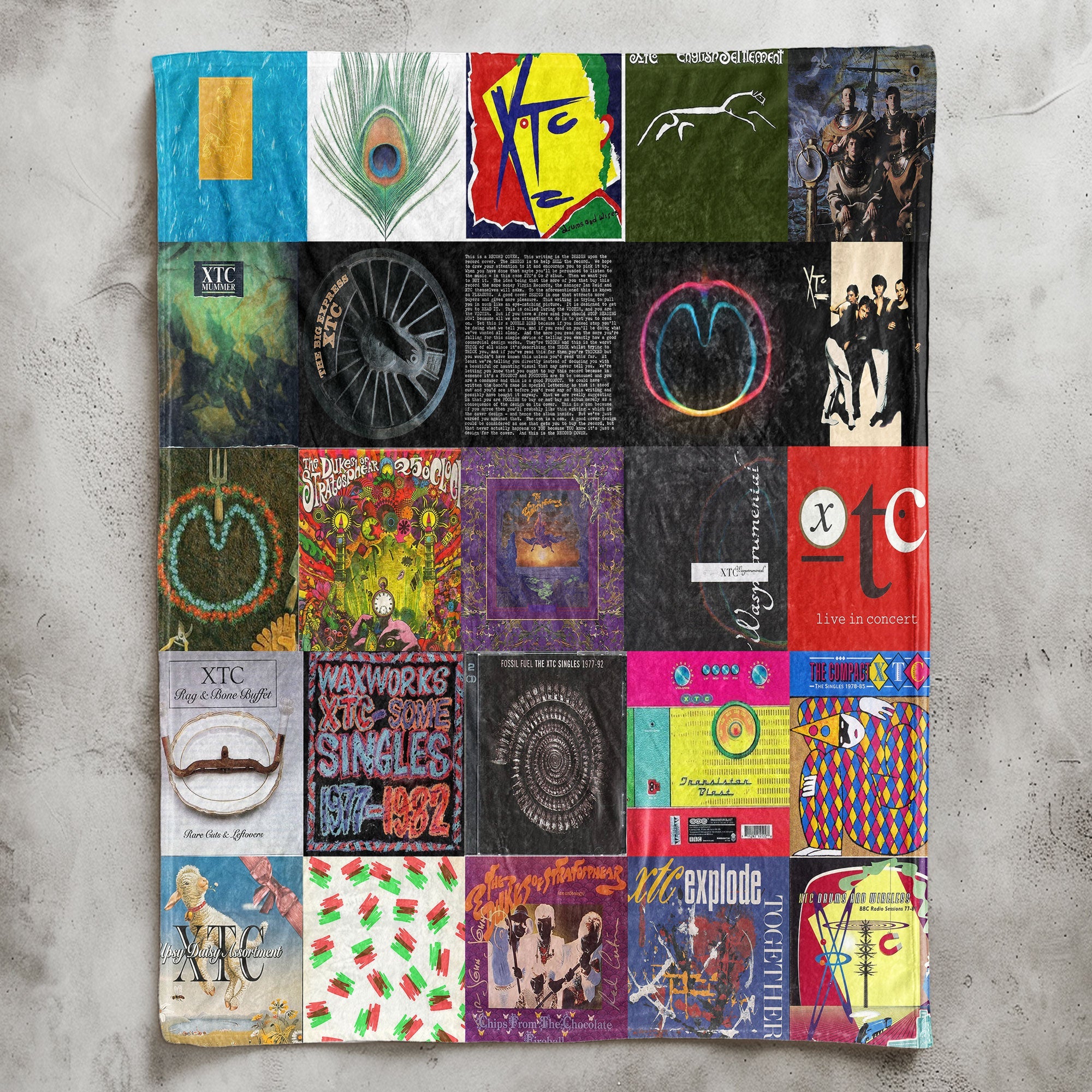 XTC Sherpa Blanket Art-Pop Warmth Wrapped in Iconic Album Imagery