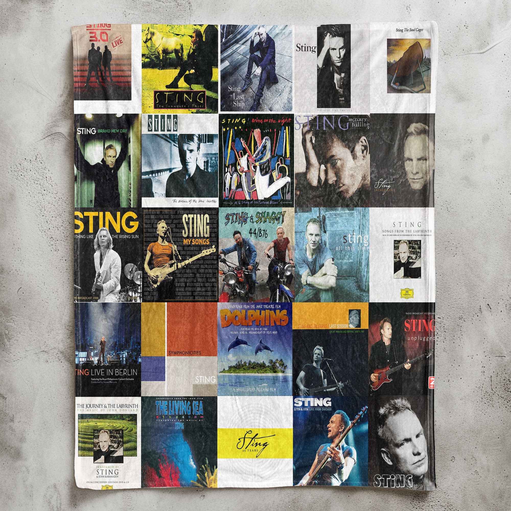 Sting Sherpa Blanket Timeless Elegance Wrapped in Iconic Album Art