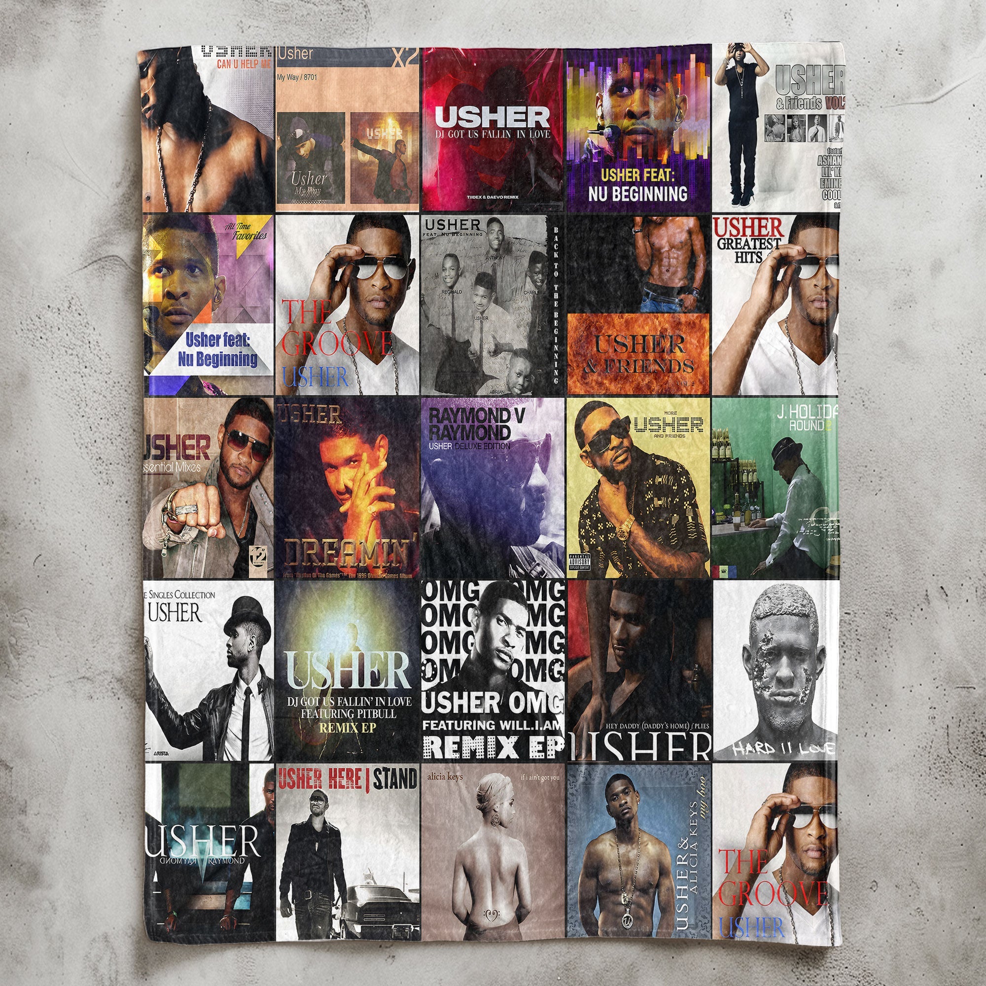 Usher Sherpa Blanket A Hit-Filled Album Cover Tribute for R&B Lovers