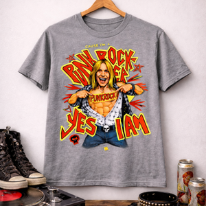 Punk Rocker Comfort Tee “Yes I Am” Vintage Rebel Graphic Shirt
