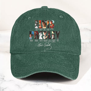 Elvis Presley Denim Dad Cap Iconic Album Collage Design ( With BOX)