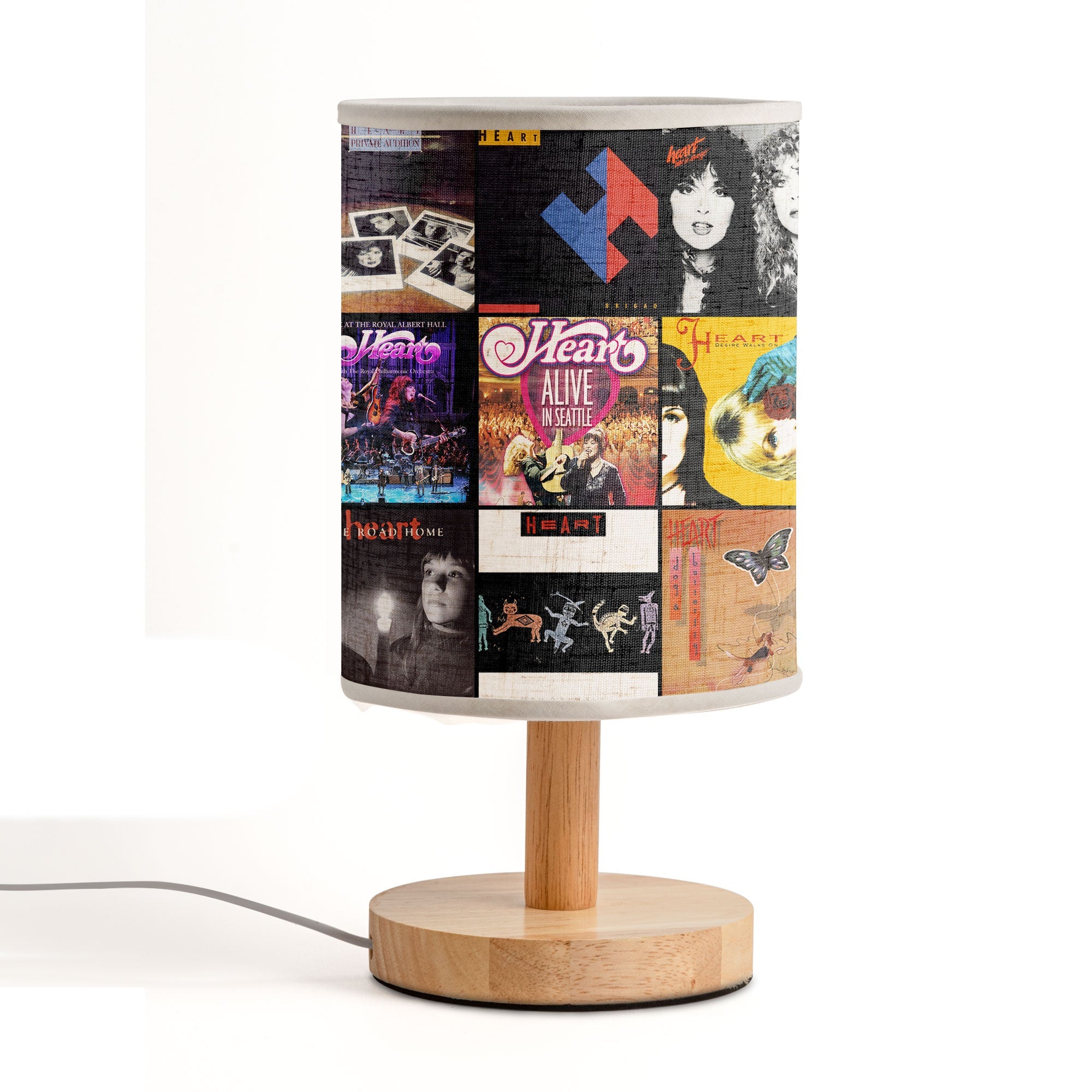 Heart Albums Fabric Lamp Power Ballad Glow