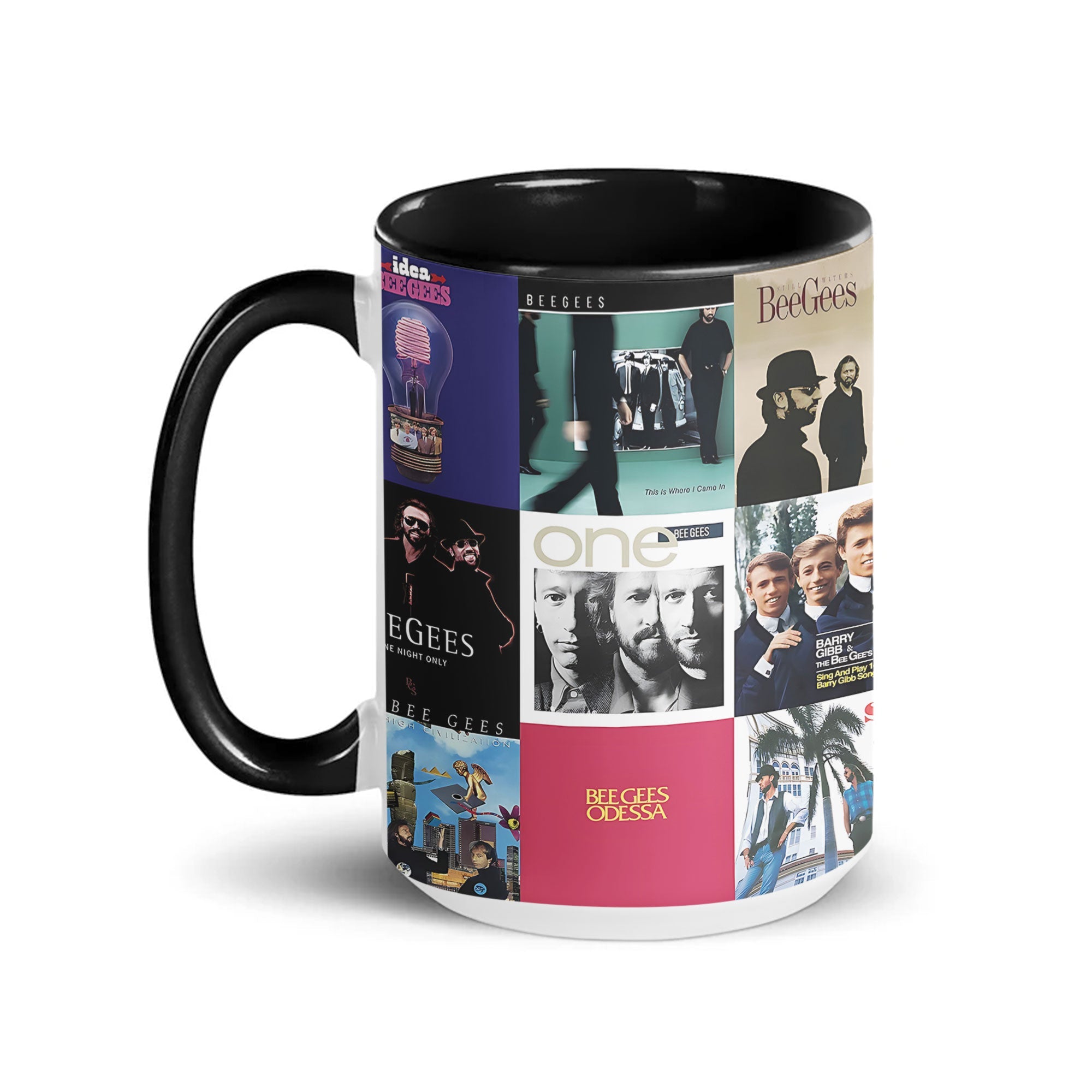 Bee Gees Accent Mug Classic Album Cover Collage Gift