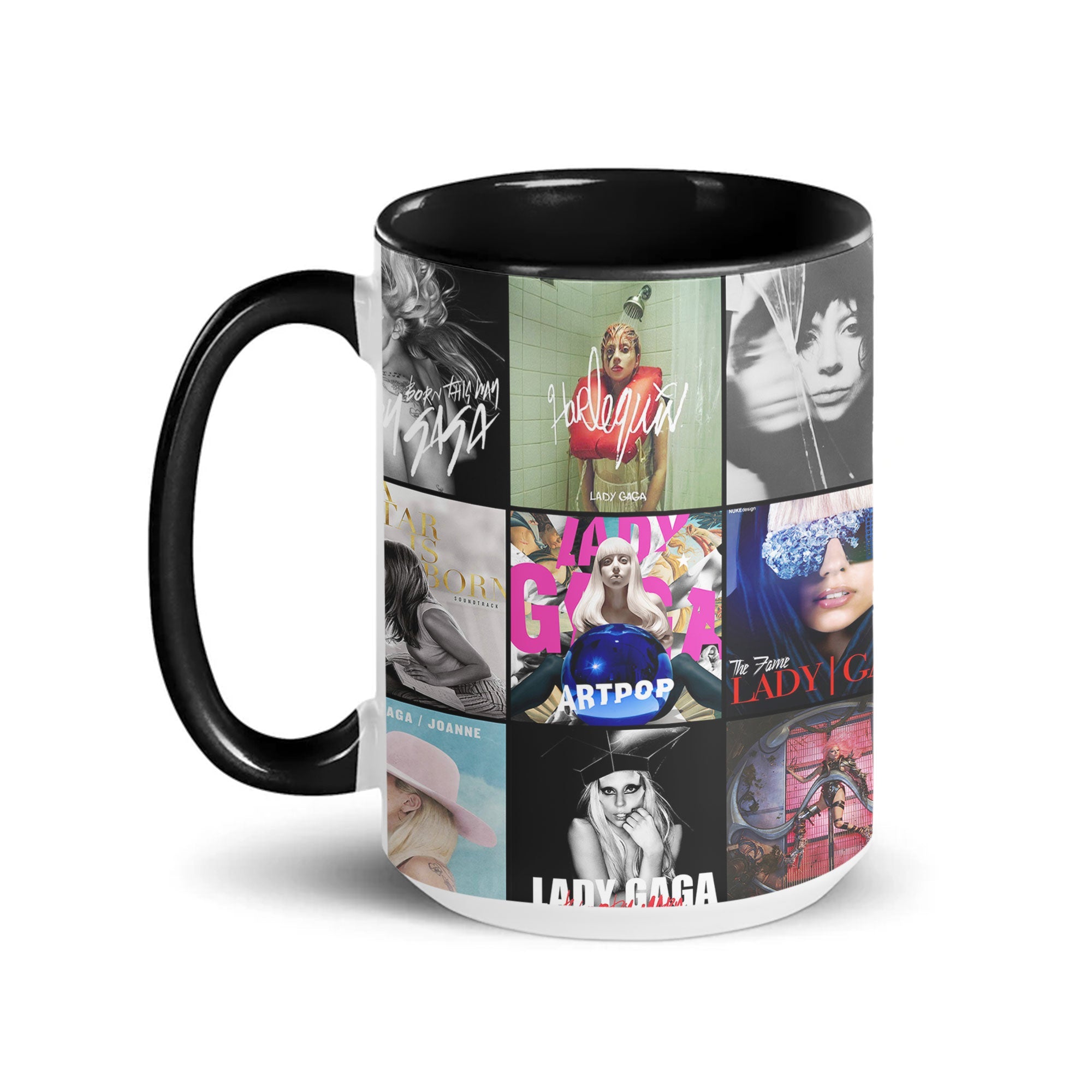 Lady Gaga Accent Mug Pop Icon Album Cover Collage Gift
