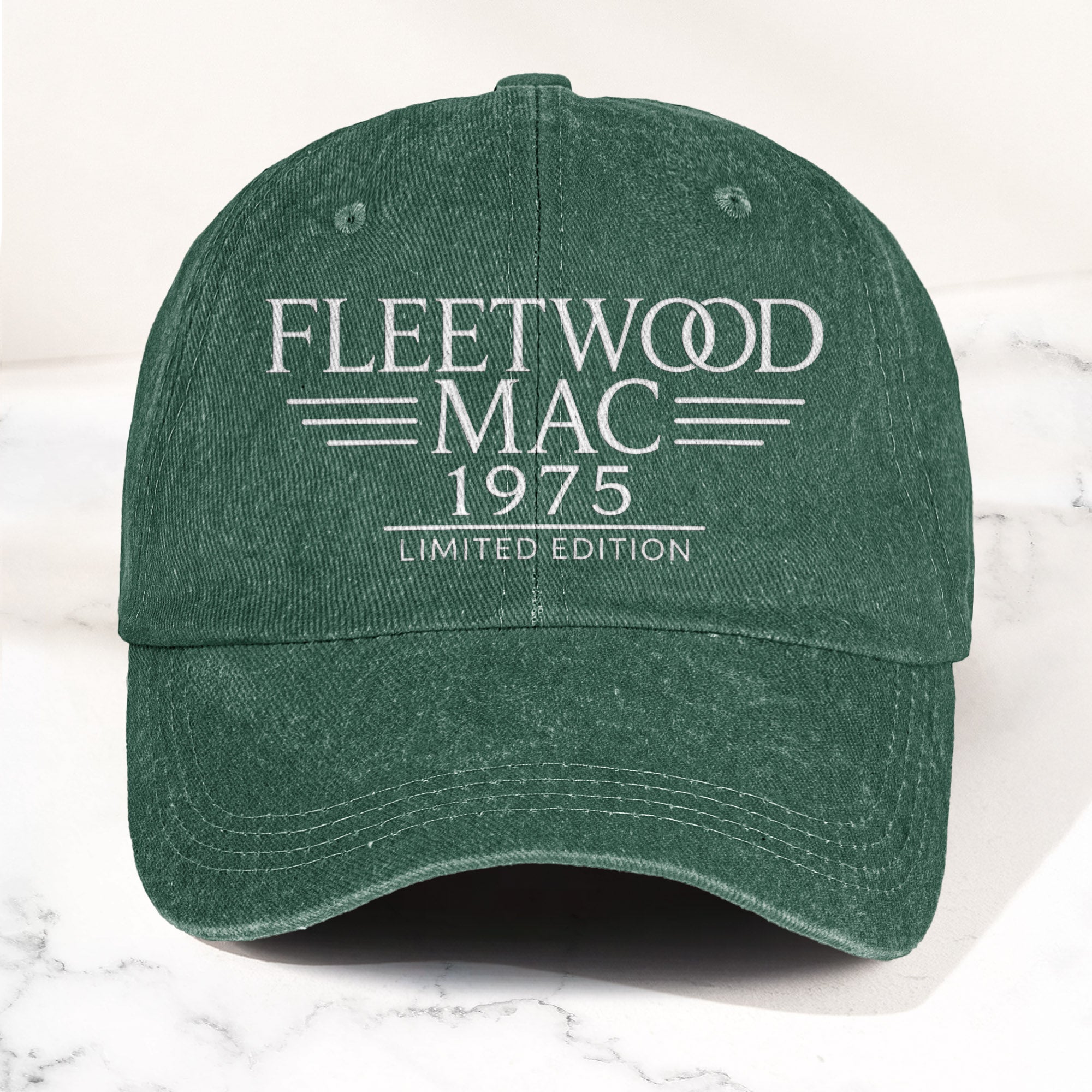 Fleetwood Mac Band Logo Est 1975 Denim Cap Vintage Dad Cap Gift For Dad (With Box)