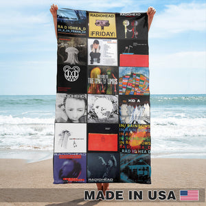 Radiohead Beach Towel Album Cover Collage Alternative Rock Towel