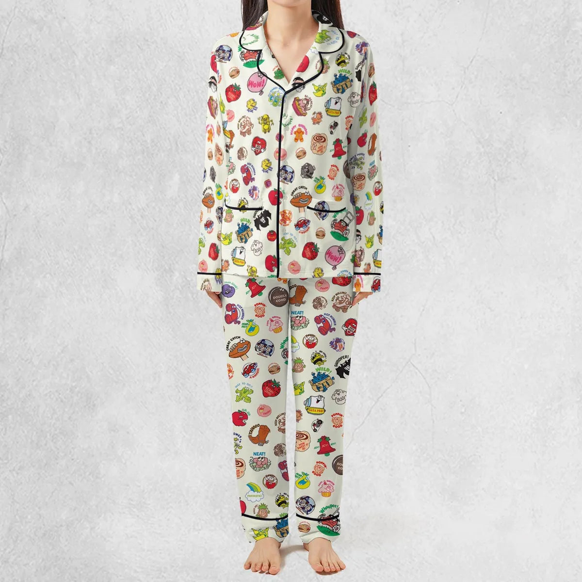 Vintage Trend Matte Scratch & Sniff Pajamas Set