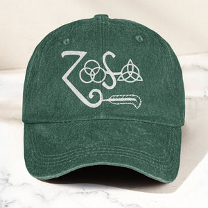 Led Zeppelin Denim Cap Retro Classic Rock Music Inspired Dad Hat (With Box)