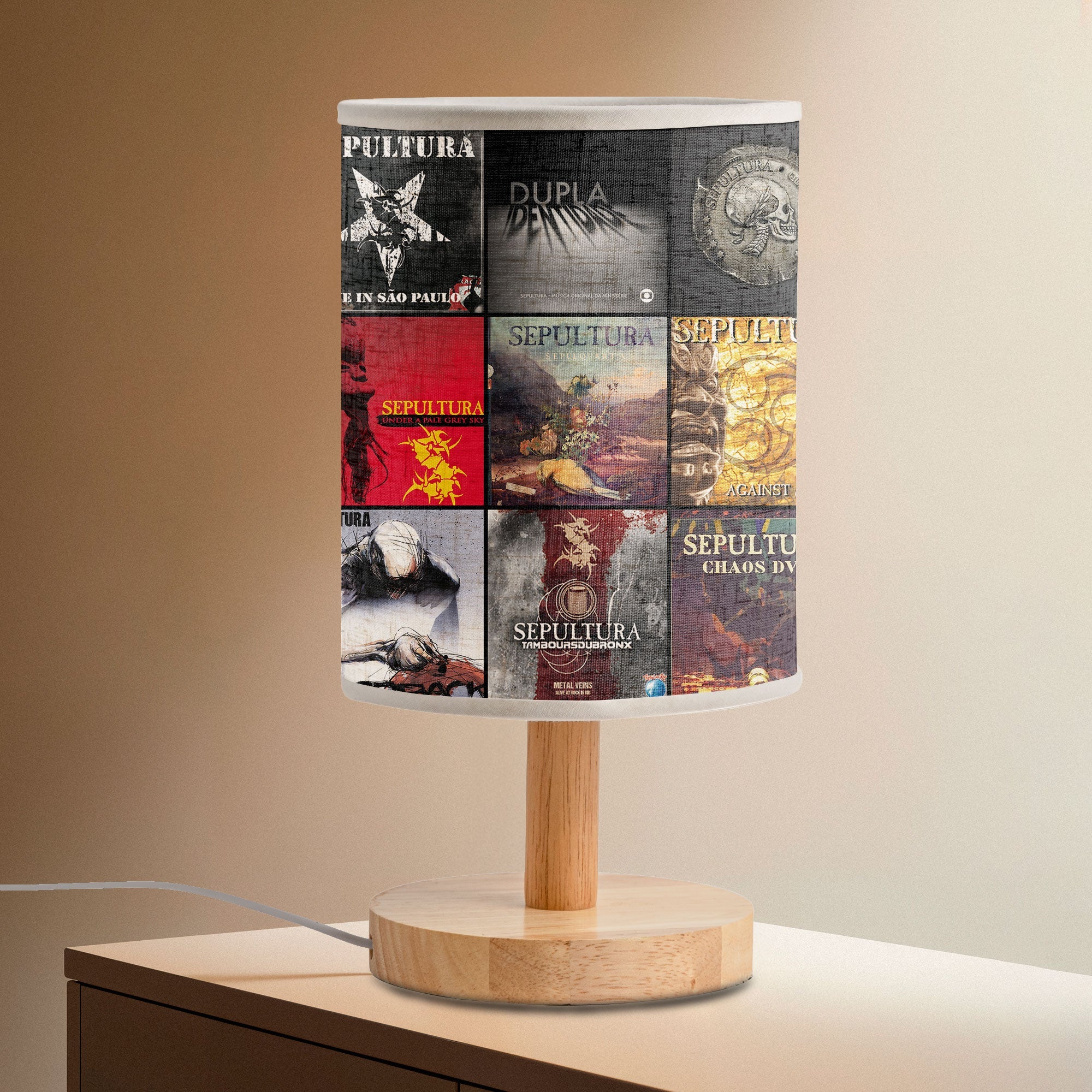 Sepultura Albums Table Lamp Metal Art Light for Fans