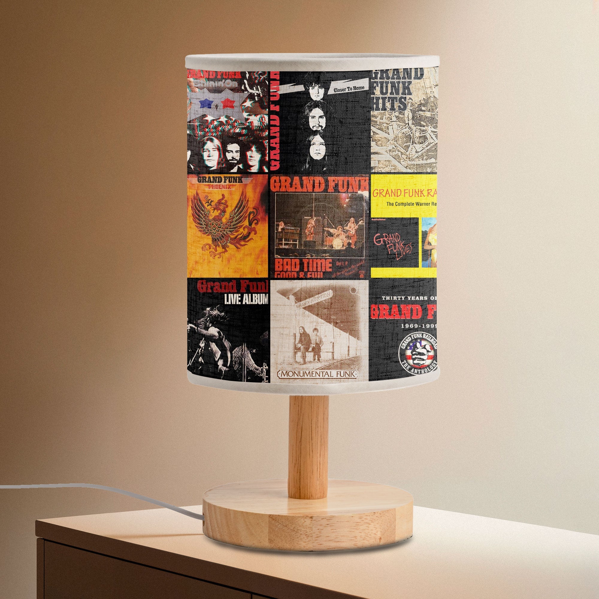 Grand Funk Railroad Fabric Lamp Classic Rock Album Art Collection