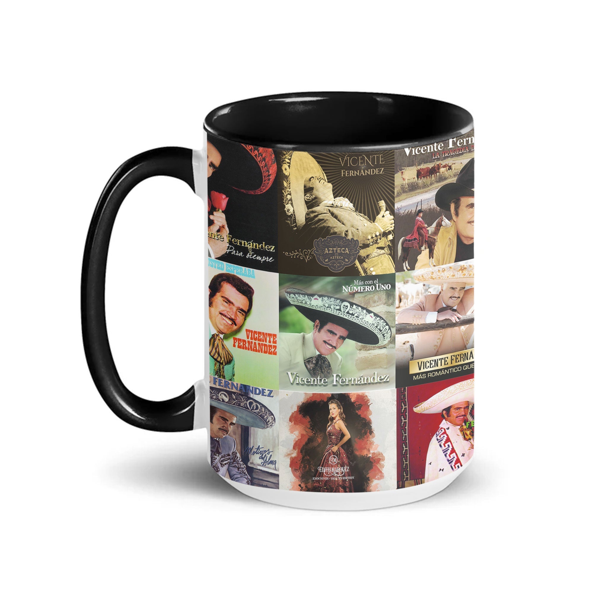 Vicente Fernández Accent Mug Ranchera Legend Album Collage Gift
