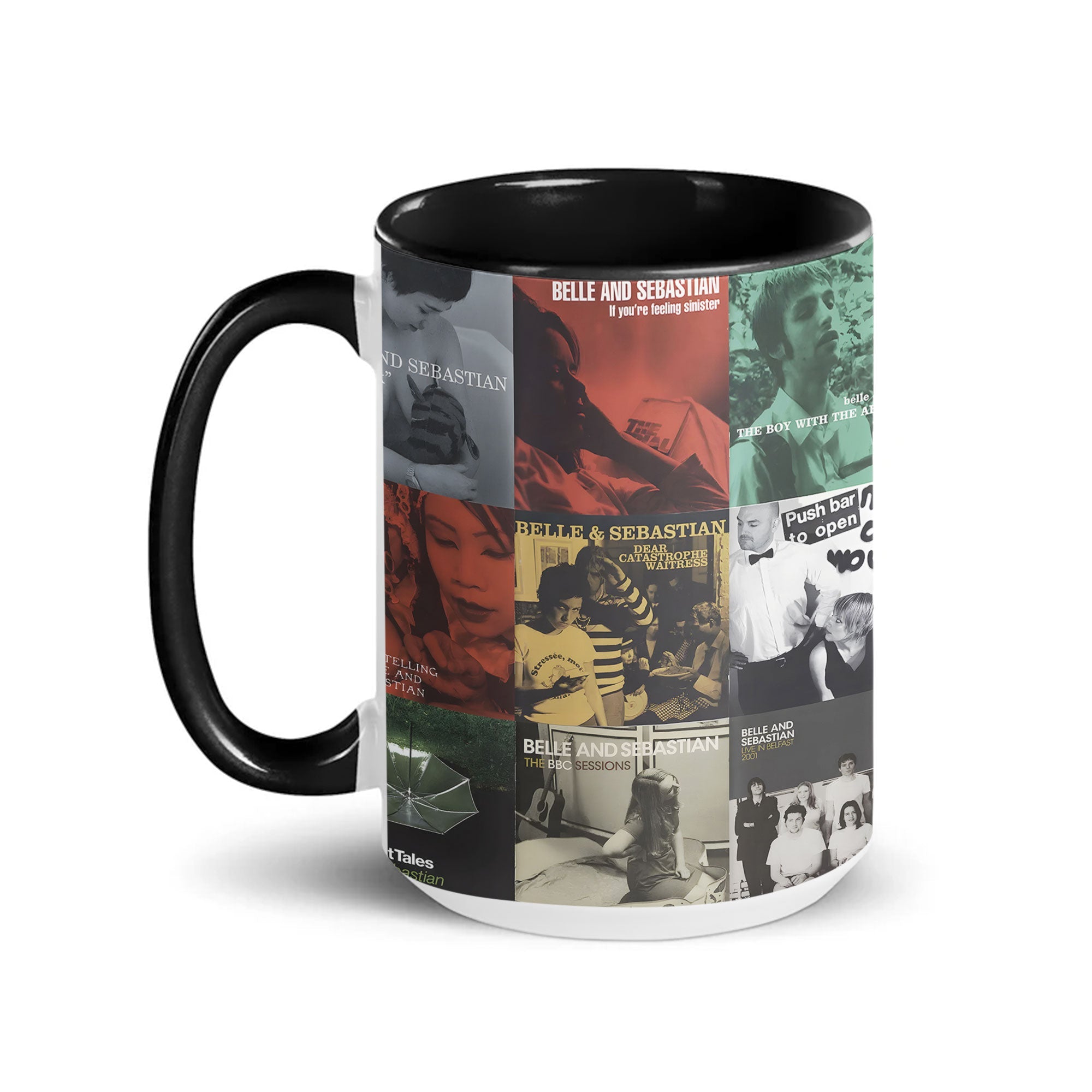 Belle and Sebastian Accent Mug Classic Album Cover Collage Gift for Indie Pop Fans