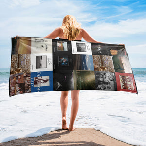 Zach Bryan Beach Towel Album Cover Collage Classic Folk Towel