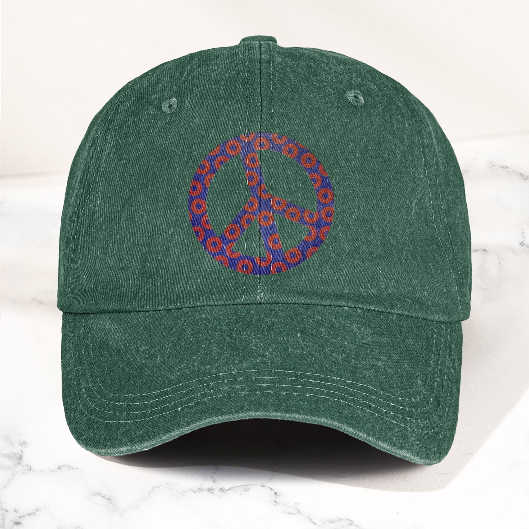 Phish Donut Peace Sign Denim Cap Retro Music Phish Cap Gift For Dad (With Box)