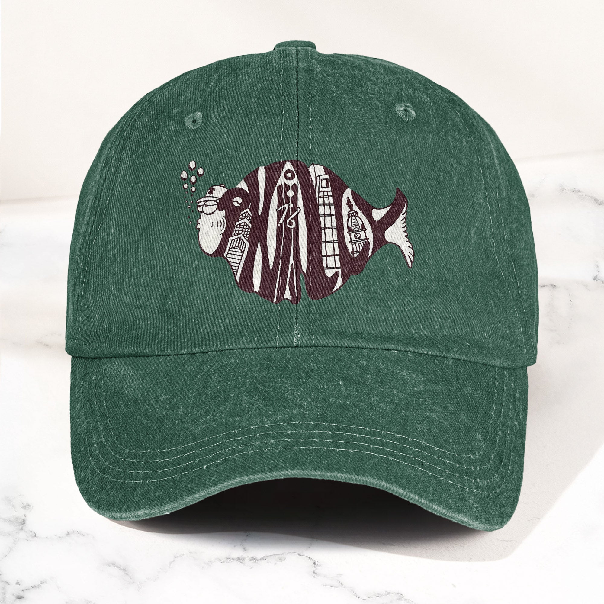 Phish Phishadelphia Logo Denim Cap Retro Music Phish Cap Gift For Dad (With Box)