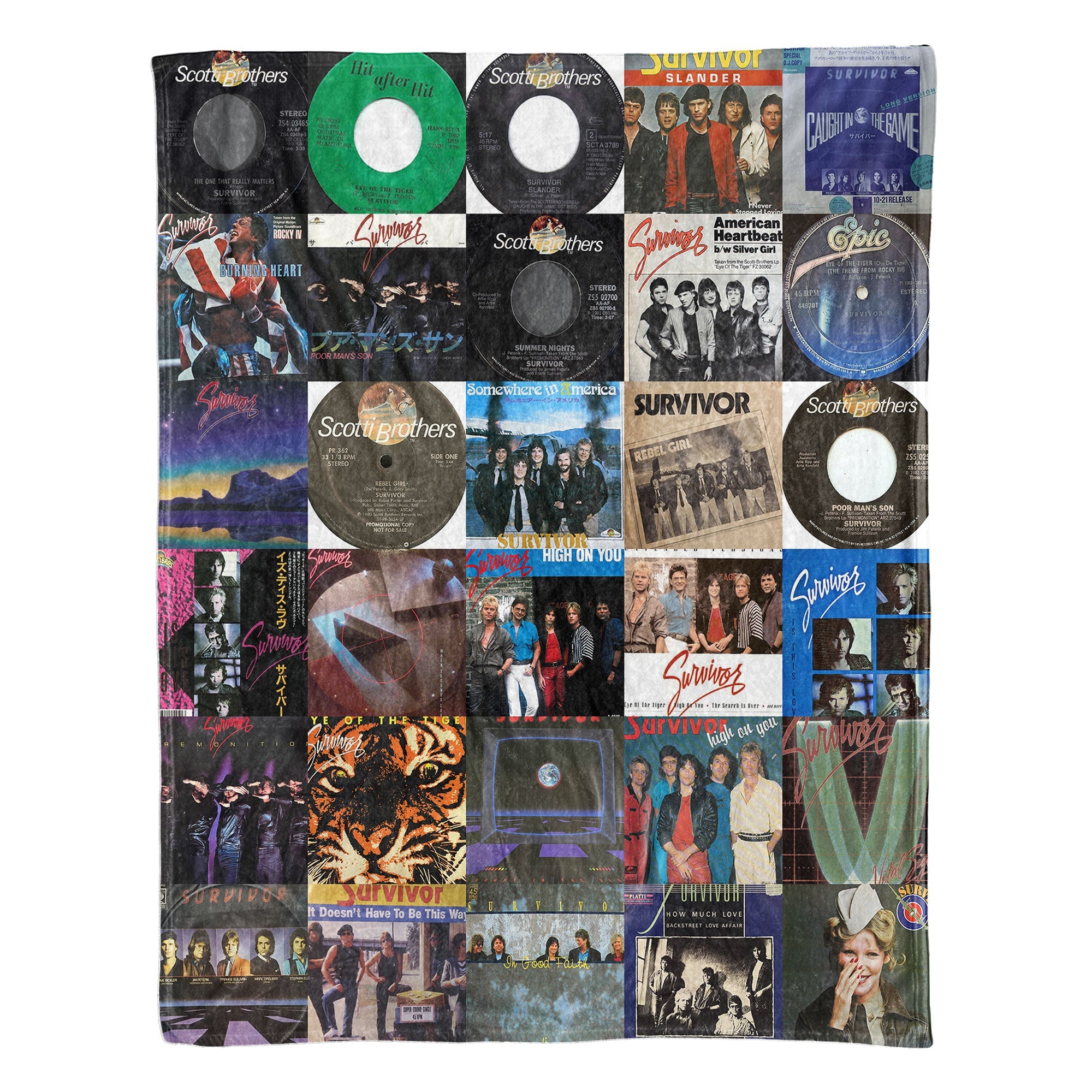 Survivor Sherpa Blanket Iconic Rock Anthems & Timeless Hits Tribute