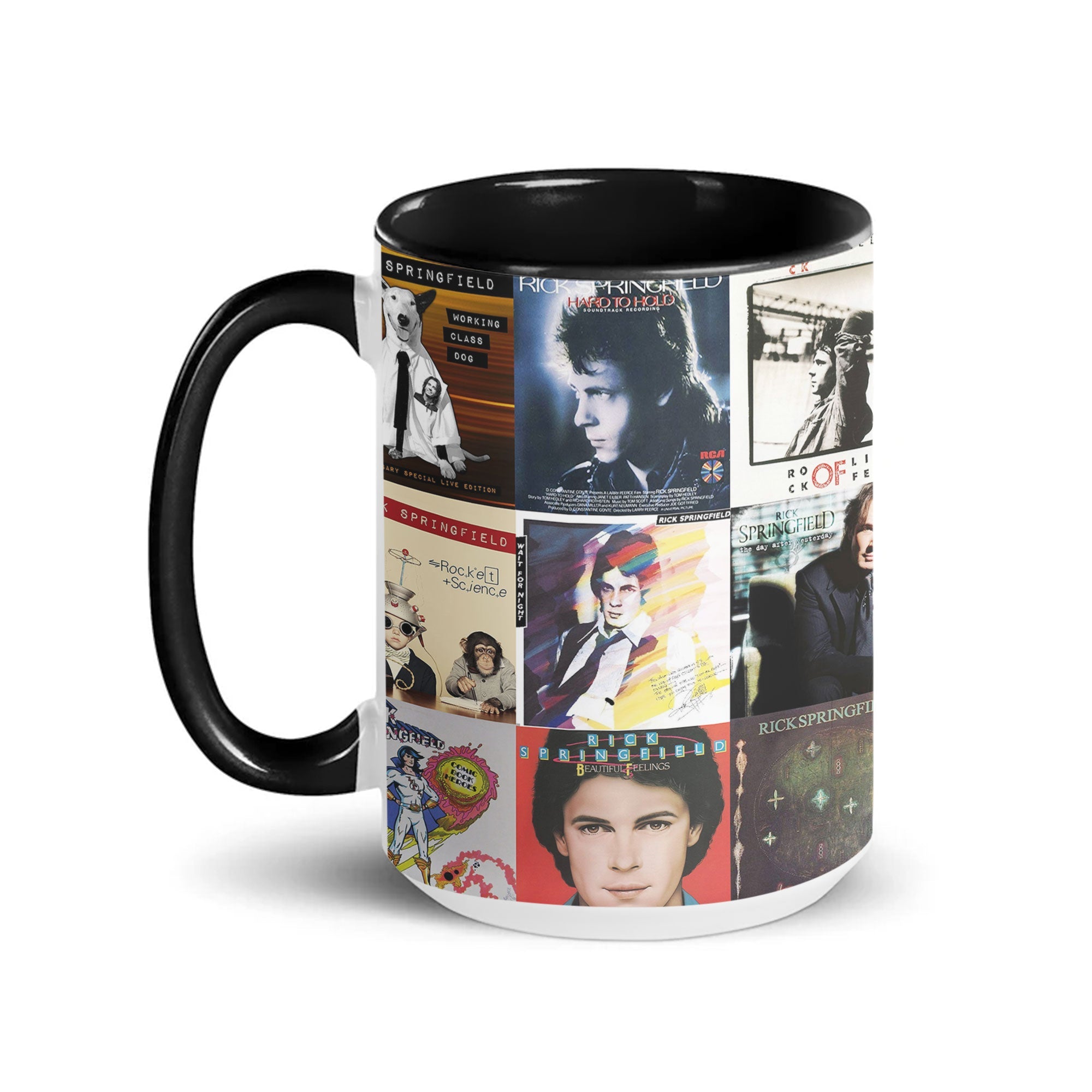 Rick Springfield Accent Mug Classic Hits Album Art Collage Gift