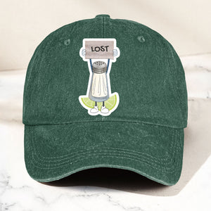 Lost Shaker of Salt Denim Cap Retro Classic Jimmy Buffett Inspired Dad Hat (With Box)