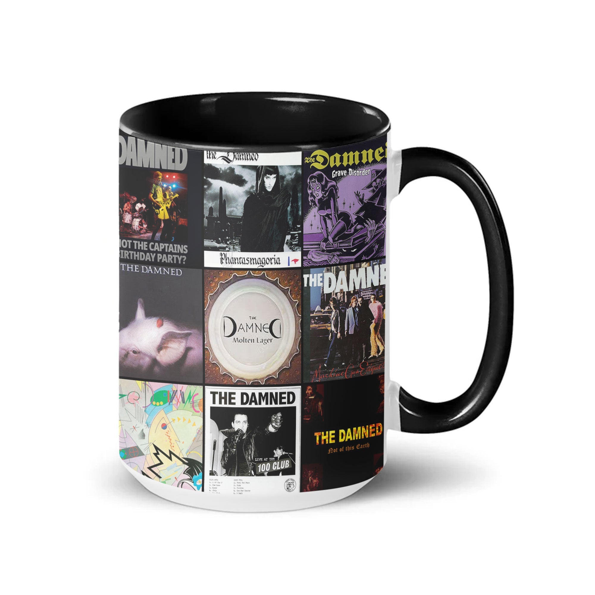 The Damned Accent Mug Punk & Goth Rock Album Cover Collage Gift