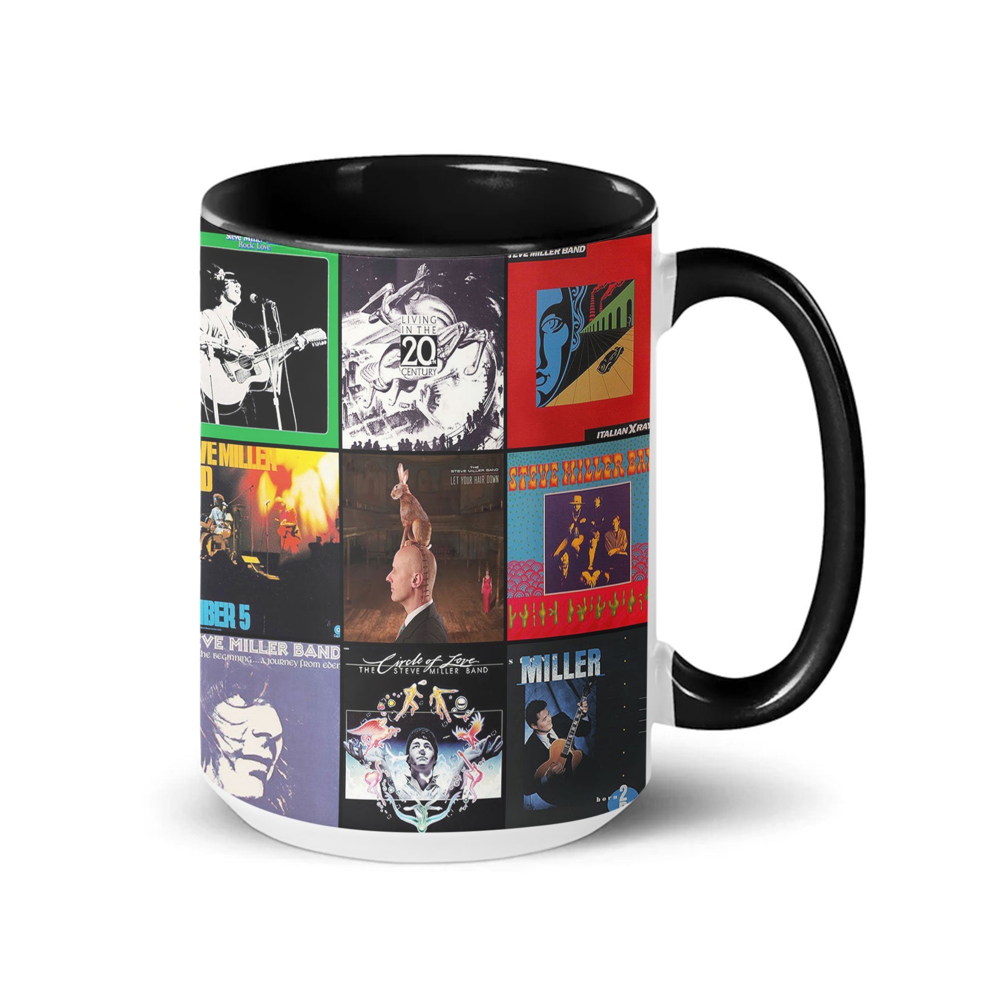 Steve Miller Band Accent Mug Classic Album Cover Collage Gift for Rock Fans