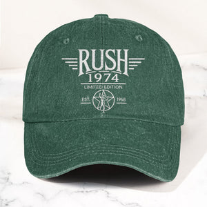 Rush Band Logo 1974 Starman Denim Cap Vintage Dad Cap Gift For Dad (With Box)