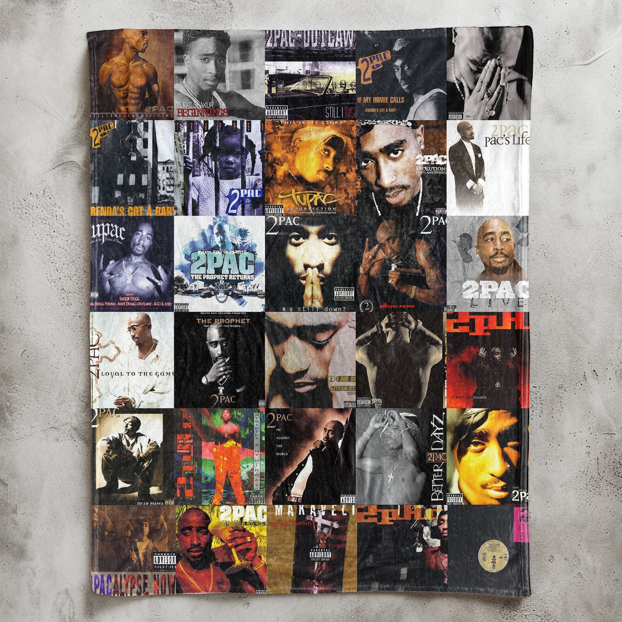 2Pac Sherpa Blanket West Coast Legend Warmth Wrapped in Iconic Album Art