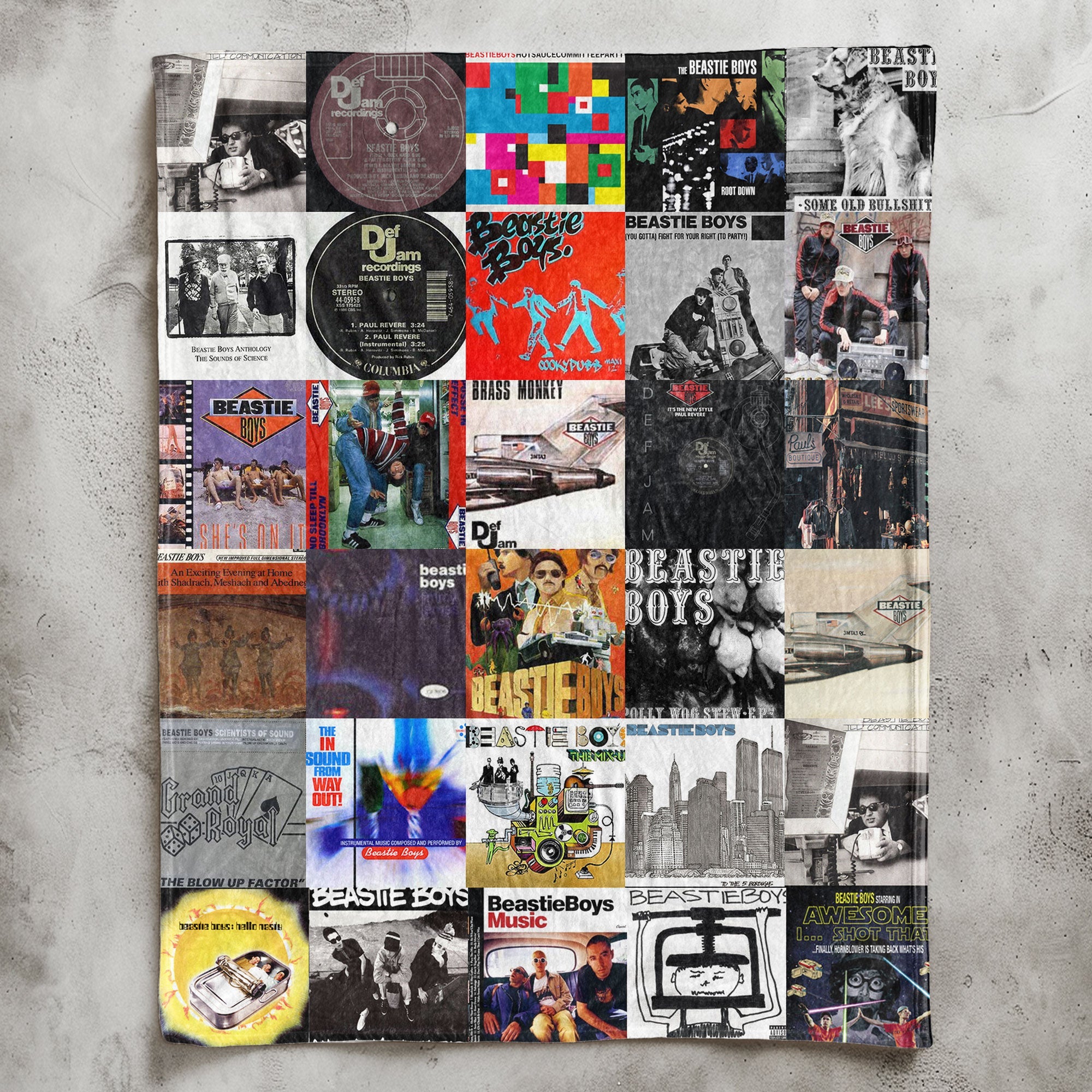 Beastie Boys Sherpa Blanket Hip-Hop & Punk Fusion Warmth Wrapped in Iconic Album Art