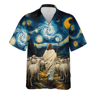 Shepherd Sheep Starry Night -  - 2