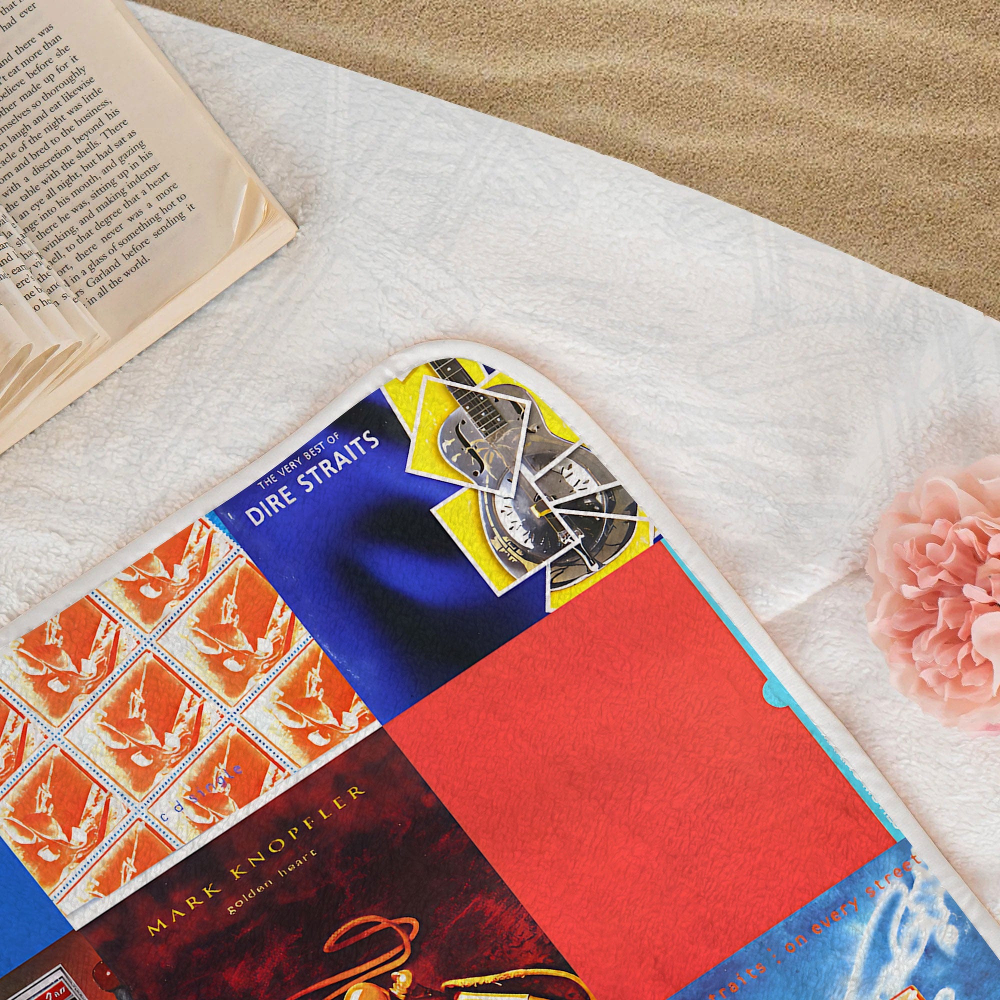 Dire Straits Beach Towel Album Cover Collage Classic Rock Towel