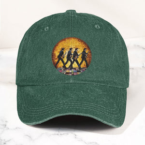 The Beatles Retro Crossing Album Art Sun Catcher Denim Cap Iconic Album Design ( With BOX)