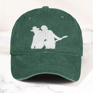 Bruce Springsteen And Clarence Clemons Denim Cap Retro Rock Music Fan Cap (With Box)