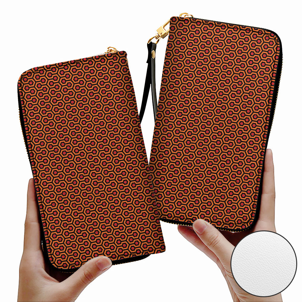 Overlook Hex Pattern Leather Wallet Inspired by The Shining Carpet