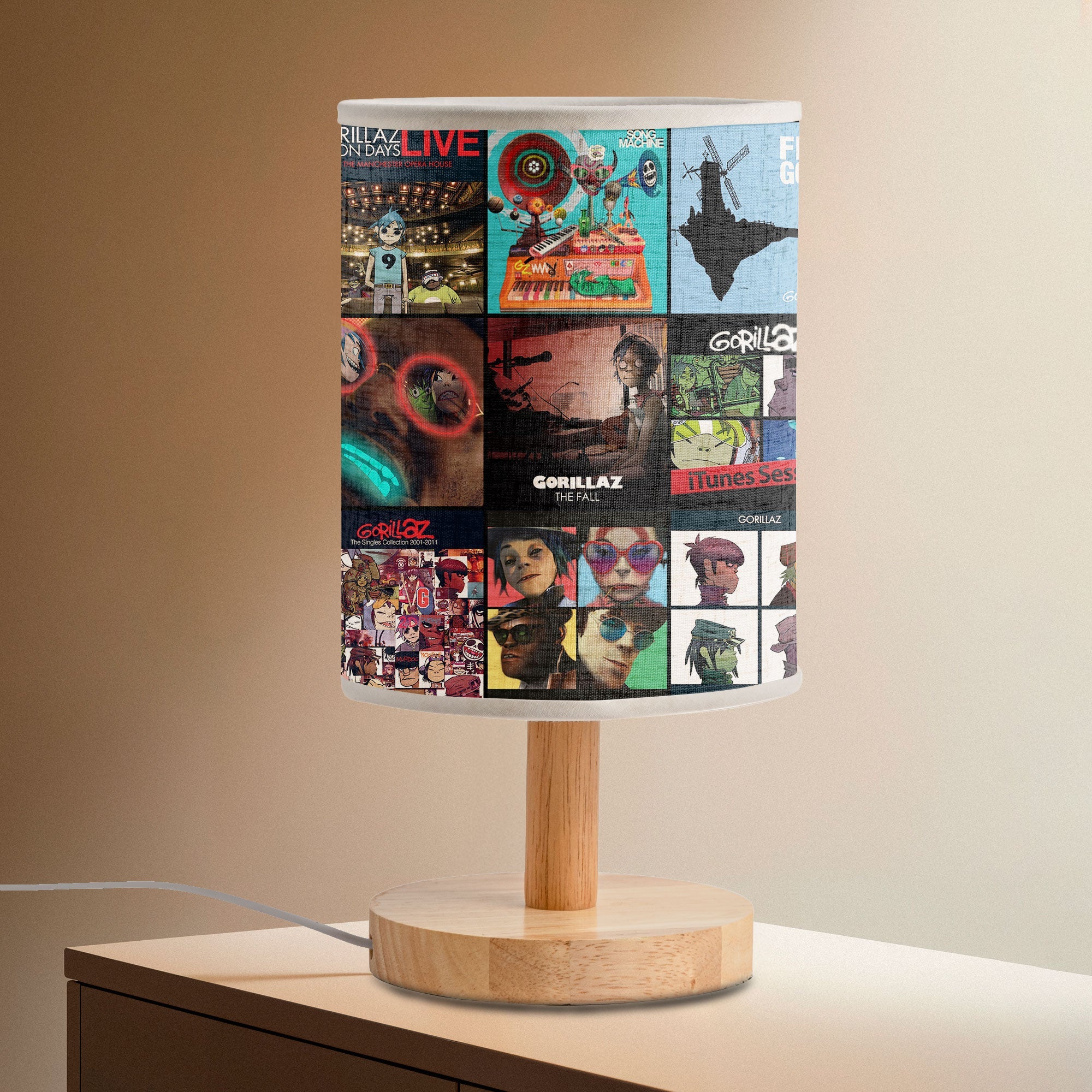 Gorillaz Fabric Lamp Virtual Band Vibes