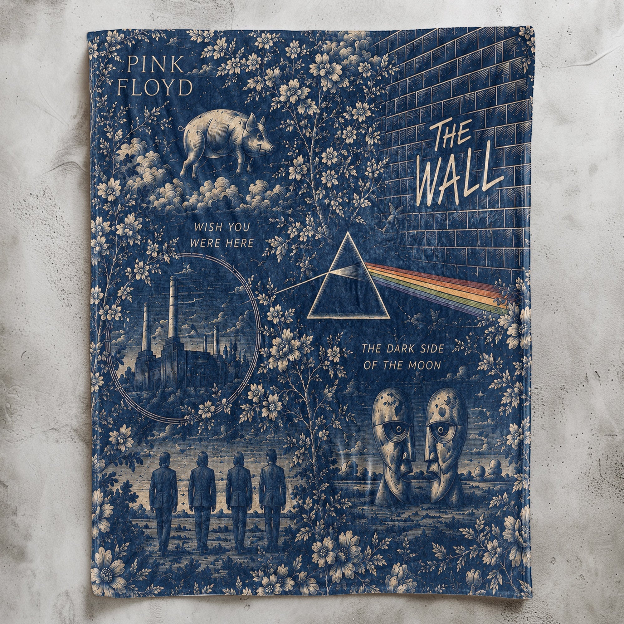 Pink Floyd Sherpa Blanket The Dark Side Of The Moon Vintage Blanket