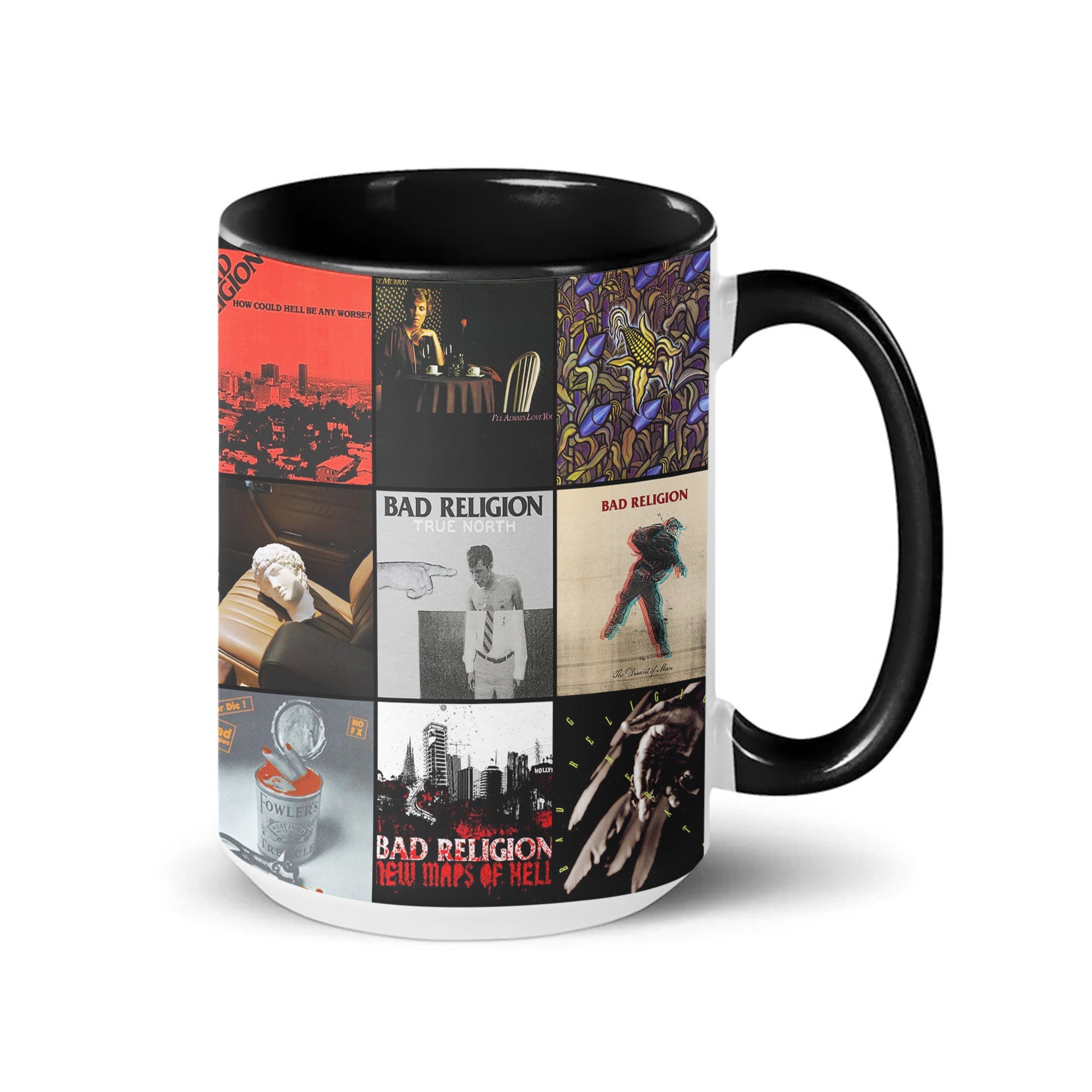 Bad Religion Accent Mug Classic Album Cover Collage Gift for Punk Rock Fans