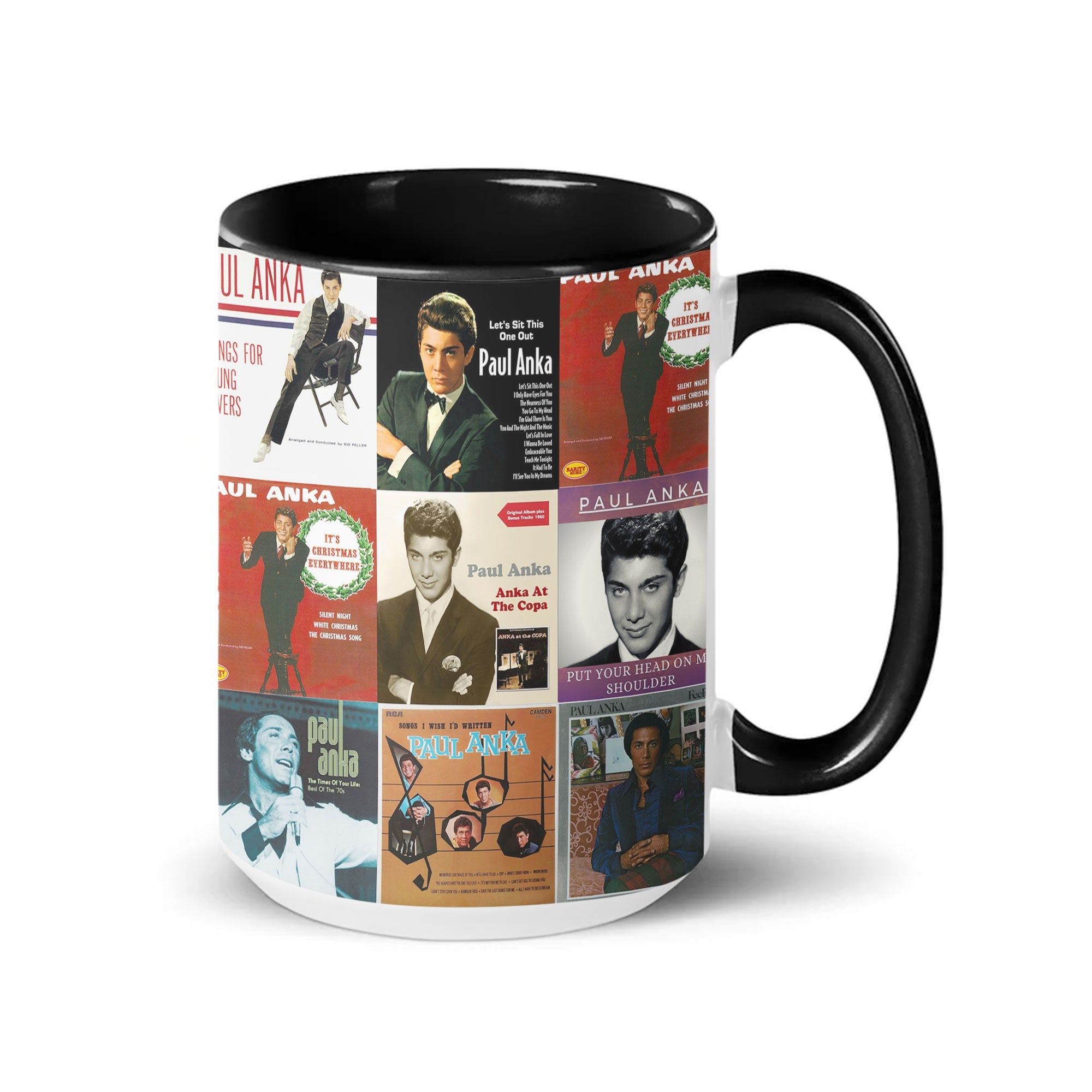 Paul Anka Accent Mug Golden-Era Classics Album Collage Gift