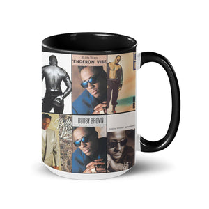 Bobby Brown Accent Mug Classic Album Cover Collage Gift for R&B Fans